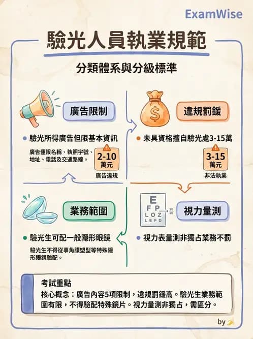 驗光生 - 驗光人員資格、倫理與繼續教育 - AI 圖文解析預覽