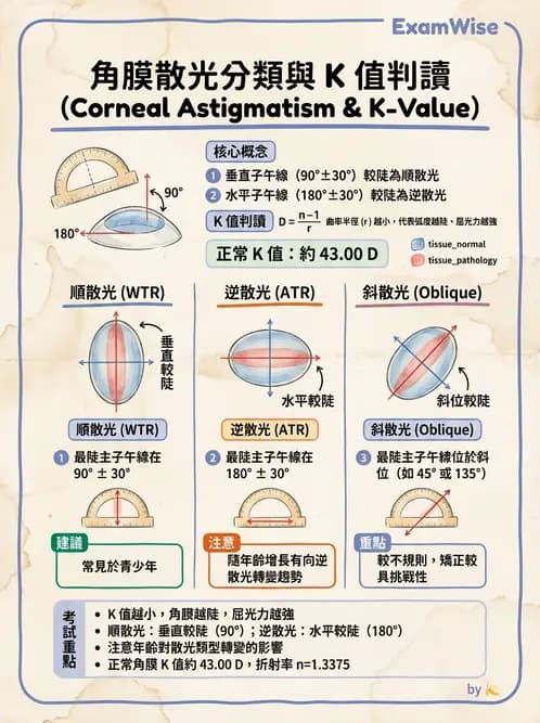 驗光生 - 角膜弧度與地形圖檢查 - AI 圖文解析預覽