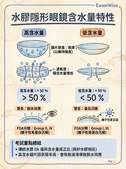 驗光生 - 鏡片材質特性與透氧性 - AI 圖文解析預覽