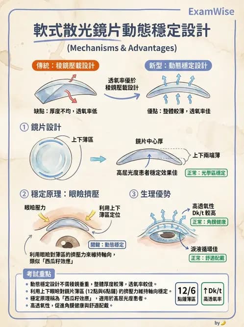 驗光生 - 軟式鏡片設計原理與散光鏡片驗配 - AI 圖文解析預覽