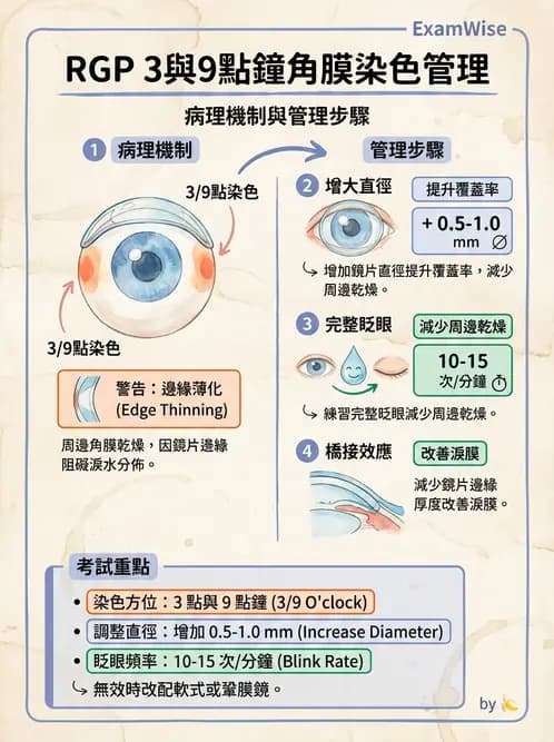 驗光生 - 硬式隱形眼鏡螢光染色評估與特殊臨床適應症 - AI 圖文解析預覽