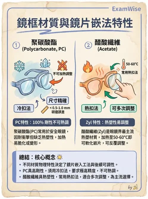 驗光生 - 鏡架材料、規格測量與特殊用途眼鏡 - AI 圖文解析預覽