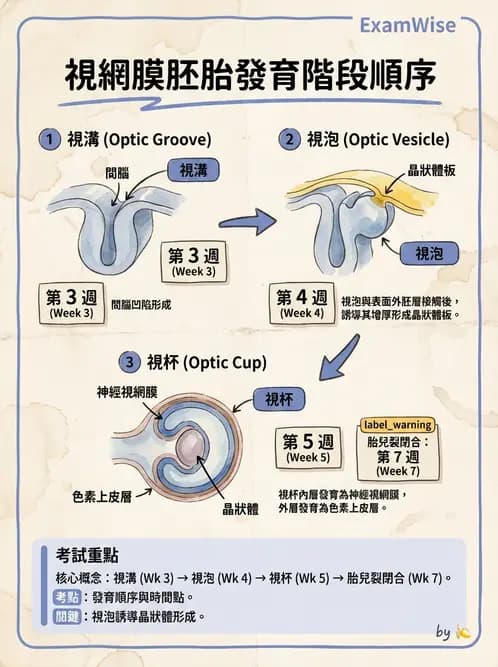 驗光生 - 眼球胚胎發育 - AI 圖文解析預覽