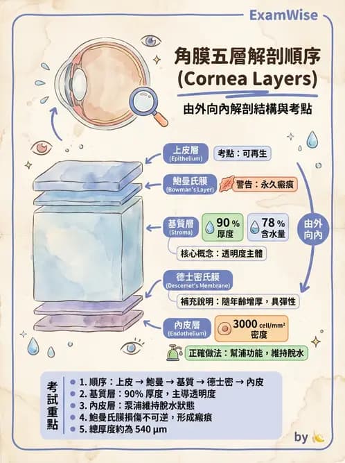 驗光生 - 角膜與鞏膜 - AI 圖文解析預覽
