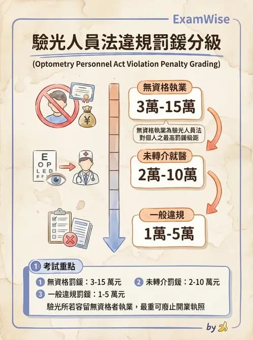 驗光生 - 執業登記、業務規範與違規罰則 - AI 圖文解析預覽