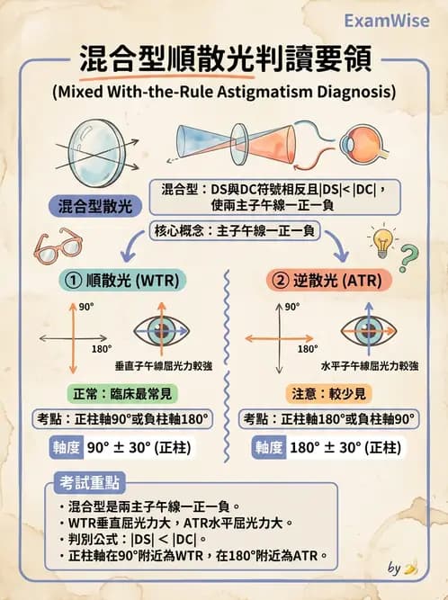 驗光生 - 散光分類、不等視與不等像 - AI 圖文解析預覽