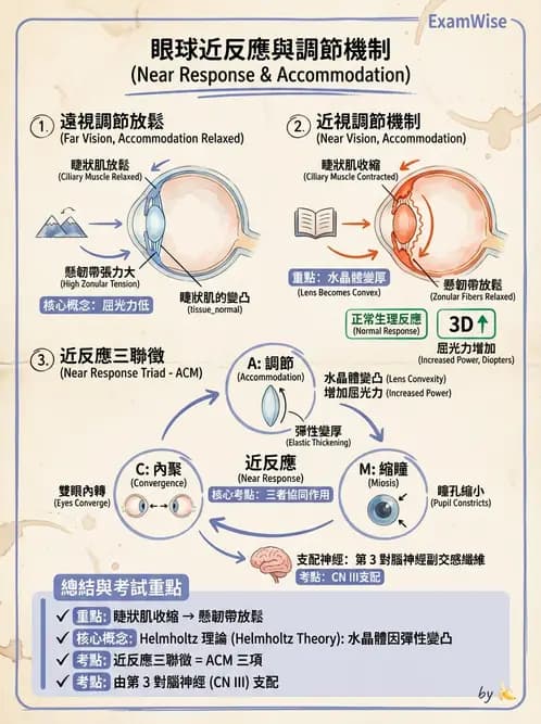 驗光生 - 眼球運動、內聚功能與瞳孔反應檢查 - AI 圖文解析預覽
