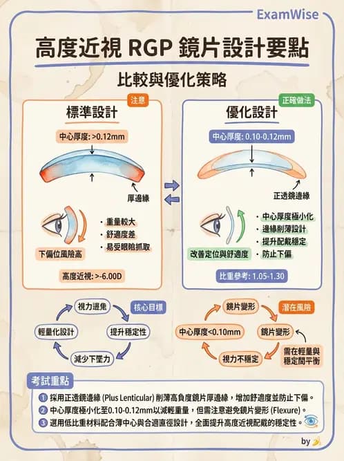 驗光生 - 硬式隱形眼鏡鏡片設計參數 - AI 圖文解析預覽