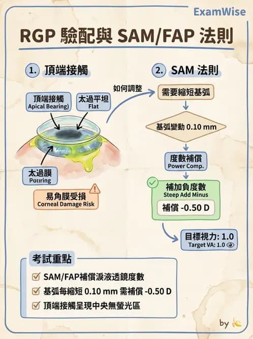 驗光生 - 硬式隱形眼鏡螢光染色評估與特殊臨床適應症 - AI 圖文解析預覽