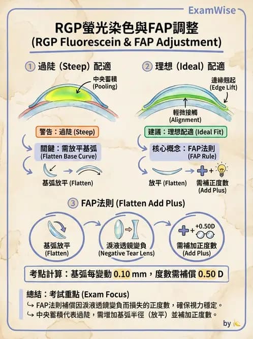 驗光生 - 硬式隱形眼鏡螢光染色評估與特殊臨床適應症 - AI 圖文解析預覽