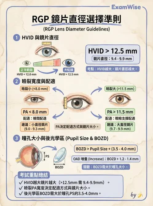 驗光生 - 硬式隱形眼鏡鏡片設計參數 - AI 圖文解析預覽