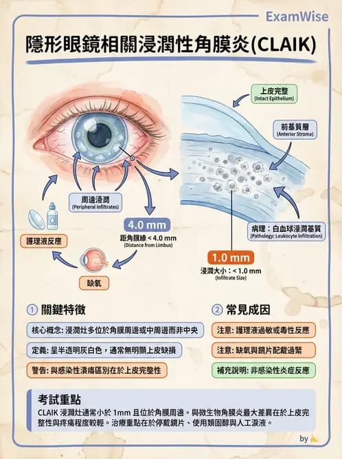 驗光生 - 感染性與炎症性角膜結膜炎 - AI 圖文解析預覽