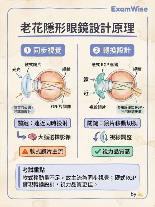 驗光生 - 老花隱形眼鏡設計選擇與適合對象評估 - AI 圖文解析預覽