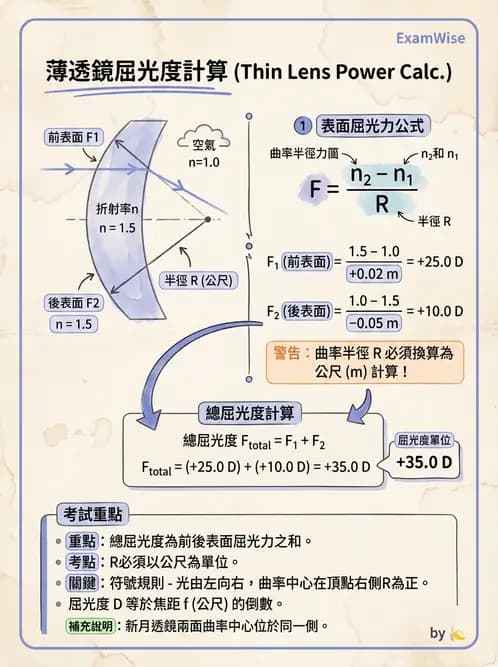 驗光生 - 眼鏡放大率與鏡片光學計算 - AI 圖文解析預覽
