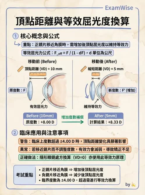 驗光生 - 眼鏡放大率與鏡片光學計算 - AI 圖文解析預覽