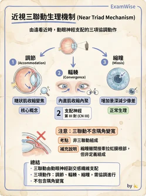 驗光生 - 視覺傳導路徑與瞳孔反射 - AI 圖文解析預覽