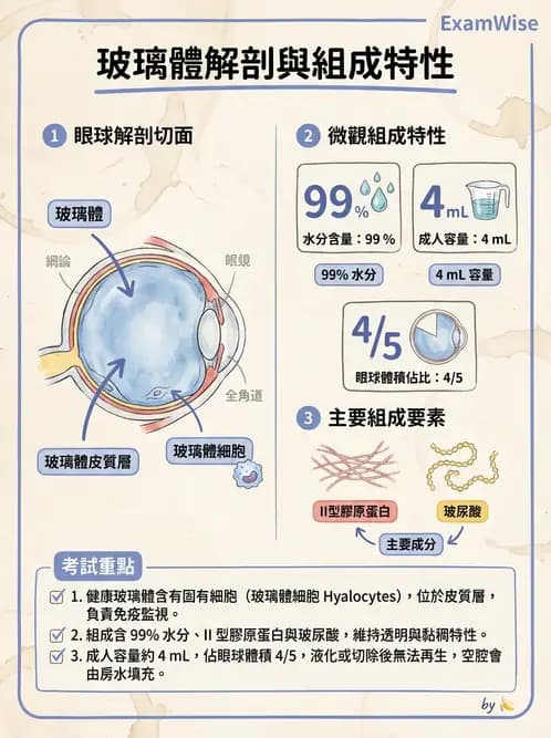 驗光生 - 眼部血液供應、脈絡膜與玻璃體 - AI 圖文解析預覽