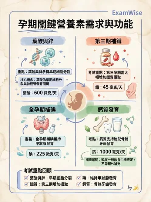 護理師 - 孕期營養心理與衛生政策 - AI 圖文解析預覽