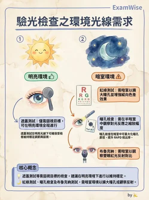 驗光生 - 眼球運動、內聚功能與瞳孔反應檢查 - AI 圖文解析預覽