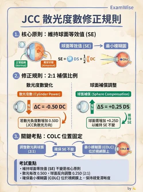驗光生 - 傑克森交叉圓柱鏡與裂孔板操作 - AI 圖文解析預覽
