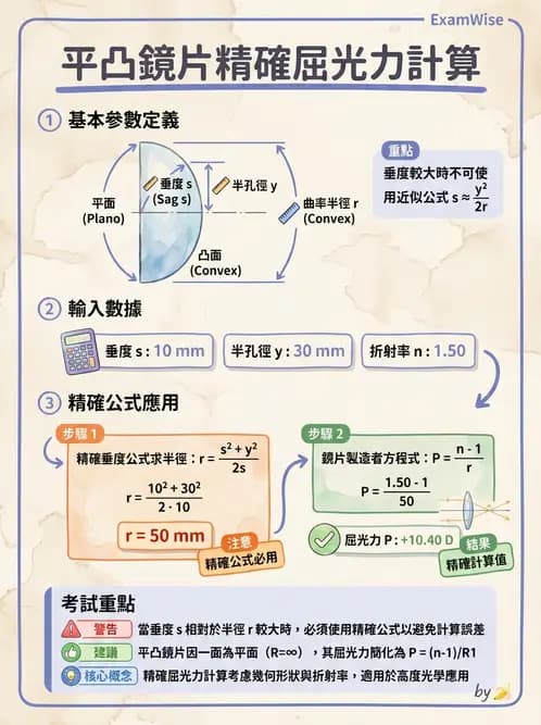 驗光生 - 眼鏡放大率與鏡片光學計算 - AI 圖文解析預覽