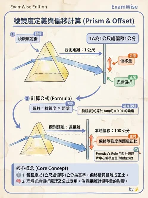 驗光生 - 稜鏡基本原理與光學 - AI 圖文解析預覽