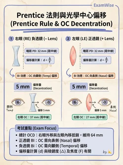 驗光生 - 普氏法則與移心稜鏡效應 - AI 圖文解析預覽
