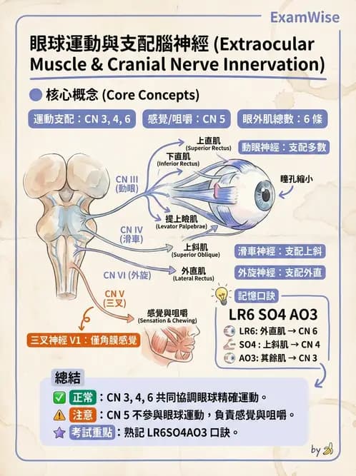 驗光生 - 眼球運動、內聚功能與瞳孔反應檢查 - AI 圖文解析預覽