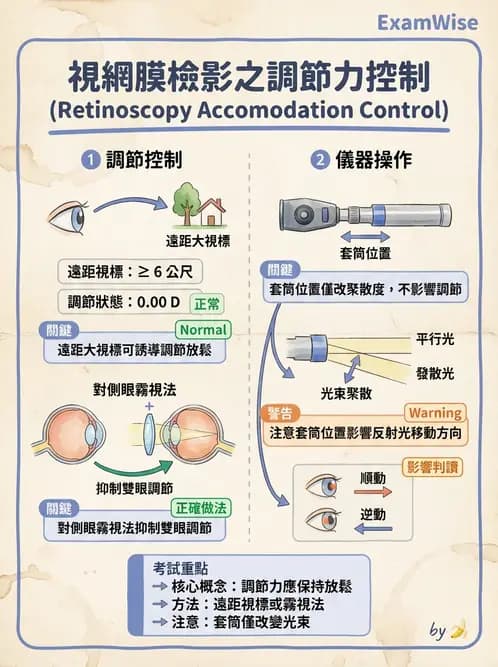 驗光生 - 視網膜檢影鏡操作原理、判讀與特殊檢查 - AI 圖文解析預覽
