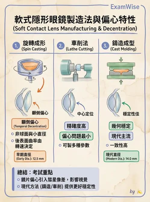 驗光生 - 硬式鏡片材料、製造方法與透氧性 - AI 圖文解析預覽
