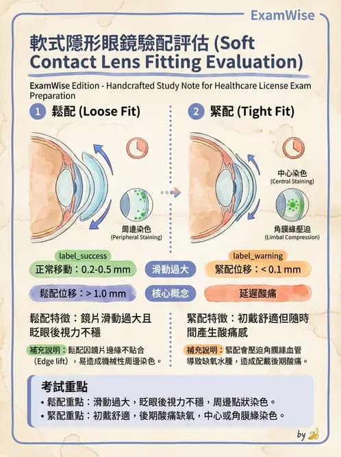 驗光生 - 軟式鏡片配適評估與臨床調整 - AI 圖文解析預覽