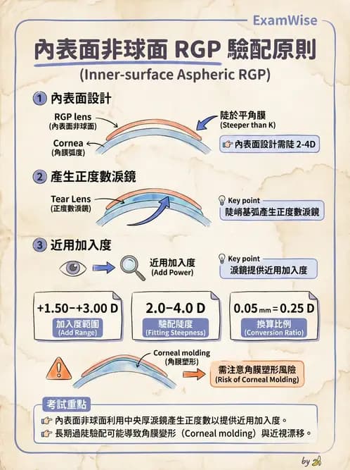 驗光生 - 老花隱形眼鏡光學設計原理 - AI 圖文解析預覽