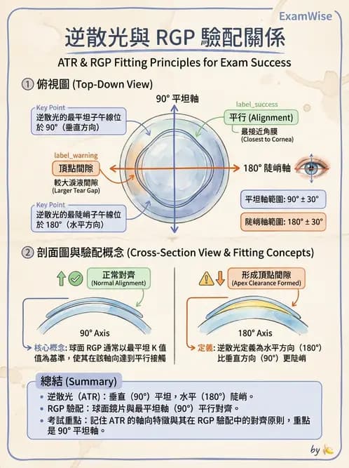 驗光生 - 硬式隱形眼鏡螢光染色評估與特殊臨床適應症 - AI 圖文解析預覽