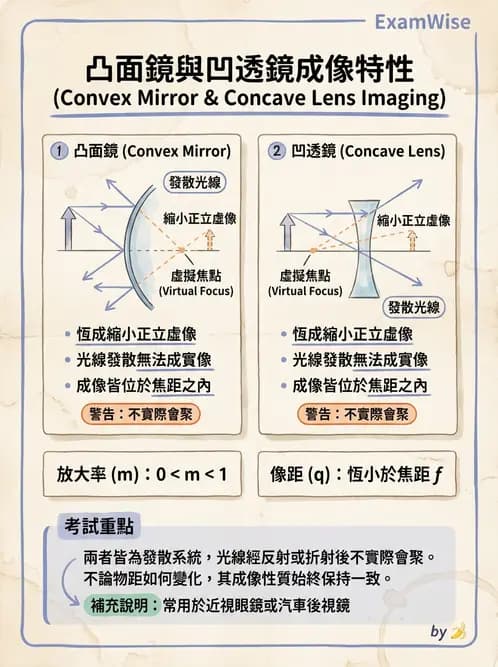 驗光生 - 薄透鏡成像特性與光線追跡 - AI 圖文解析預覽
