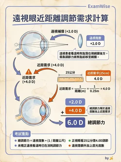 驗光生 - 調節、老花眼與臨床眼光學應用 - AI 圖文解析預覽