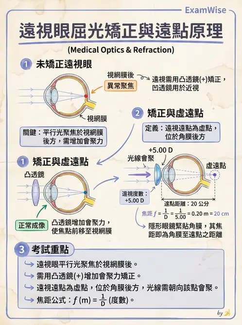 驗光生 - 屈光不正基礎:近視、遠視與視網膜影像 - AI 圖文解析預覽