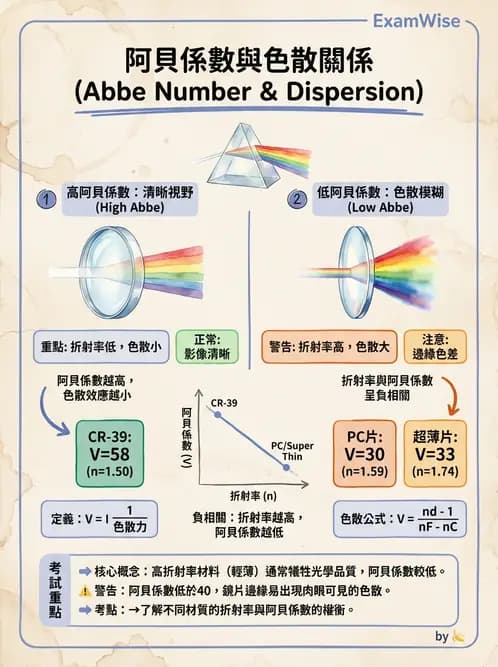 驗光生 - 偏振光、色散與色像差 - AI 圖文解析預覽