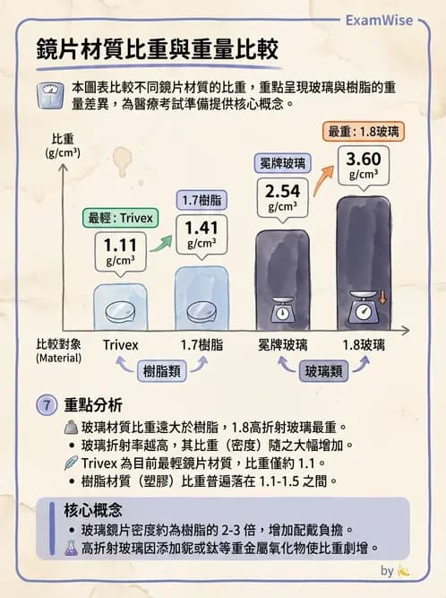驗光生 - 鏡片材質特性與光學性質 - AI 圖文解析預覽