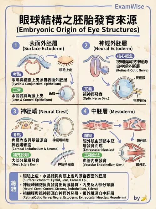 驗光生 - 眼球胚胎發育 - AI 圖文解析預覽