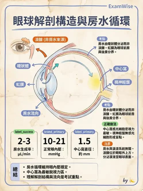 驗光生 - 屈光介質與眼壓調節 - AI 圖文解析預覽