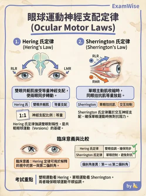 驗光生 - 眼外肌解剖與運動神經支配 - AI 圖文解析預覽