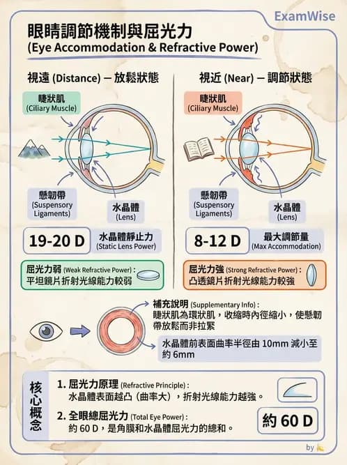 驗光生 - 調節機制與幅度量測原理 - AI 圖文解析預覽
