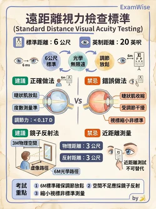 驗光生 - 視力表原理、記錄與對比敏感度 - AI 圖文解析預覽