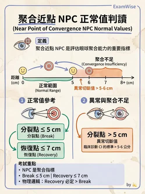 驗光生 - 眼球運動、內聚功能與瞳孔反應檢查 - AI 圖文解析預覽
