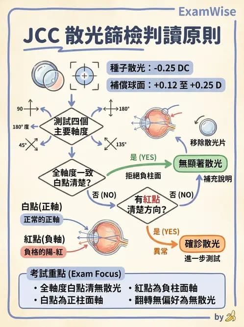 驗光生 - 散光鐘面圖與圖形法檢查 - AI 圖文解析預覽