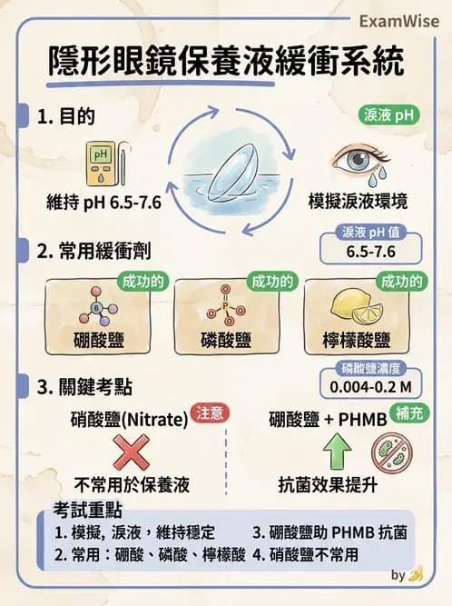 驗光生 - 隱形眼鏡護理液成分與防腐劑 - AI 圖文解析預覽