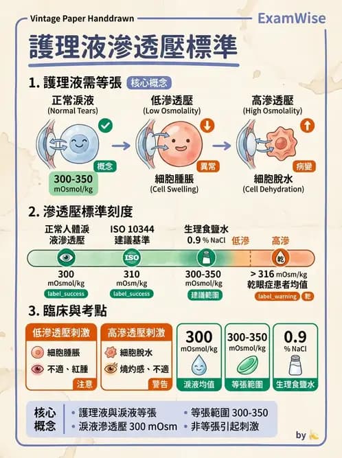 驗光生 - 隱形眼鏡護理液成分與防腐劑 - AI 圖文解析預覽