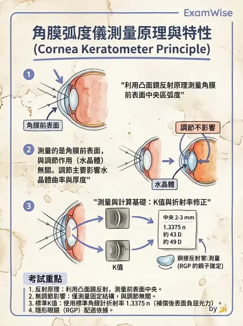驗光生 - 眼前段檢查與角膜測量 - AI 圖文解析預覽