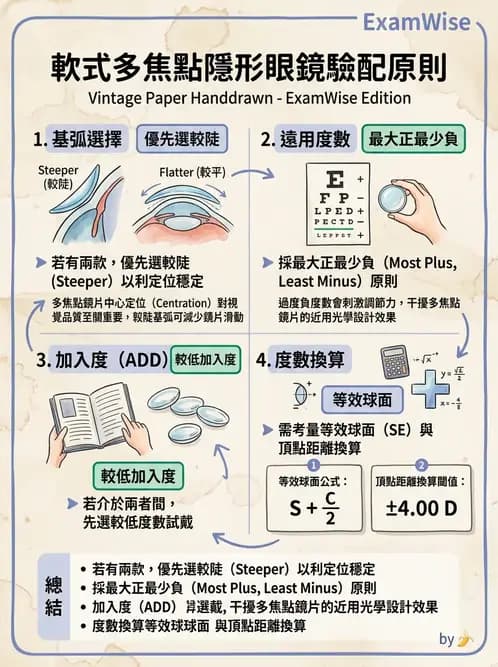 驗光生 - 老花隱形眼鏡臨床驗配與問題排解 - AI 圖文解析預覽