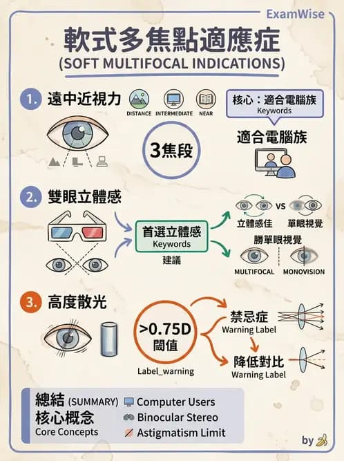 驗光生 - 老花隱形眼鏡設計選擇與適合對象評估 - AI 圖文解析預覽